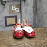 A New Day Womens Lucky Square Toe Mary Jane Heel Block Heel 94305217 Red 6M