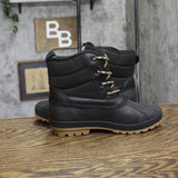 Universal Thread Womens Tiffani Boots Duck Rubber 94642632 Black / Brown 6M