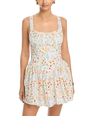 Aqua Womens Ditsy Fruit Mini Dress 97501BD White Multi M