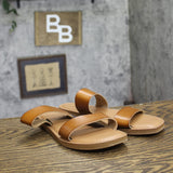 Universal Thread Womens Freya Double Band Sandals 94879307 Cognac Brown 10M