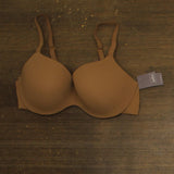 Auden Womens Luxe Stretch Comfort Wire Demi Bra 94266635 Caramel Brown 40C