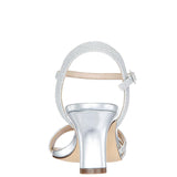 Nina Nelena Womens Sparkling Dress Sandals NELENA-YF Silver Gray 9M