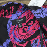 Tahari ASL Womens Printed Faux-Wrap Dress DEM643-T4 Black Cobalt 6