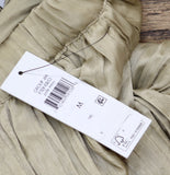 DKNY Womens Crushed Crease Woven Midi Skirt P5DNSB53 Pale Moss Brown Green M