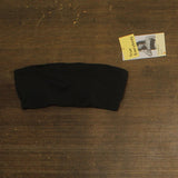True & Co Womens Convertible Bandeau Wireless Gripper Neckline Bra Black M