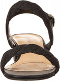 Easy Street Women's Charee Block Heel Sandal Heeled CHARE Black Woven 8.5M