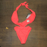 Wild Fable Womens Cross Front Halter One Piece Swimsuit PID-10ZE4R