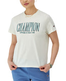 Champion Womens Classic Cotton Graphic Crewneck T-Shirt Natural Brown M
