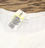 Epic Threads Girls Textured Henley Shirt Top 100201319GK Bright White L (14/16)