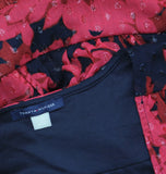 Tommy Hilfiger Glitter-Dot Floral Belted Dress Sky Captain / Persian Red 12