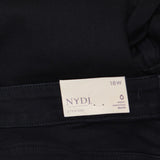 NYDJ Womens Plus Size Marilyn Straight Ankle Jeans WBDMMS2299 Black 18W