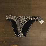 Bar III Womens Printed Side-Tab Hipster Bikini Swim Bottom Black Multi XS
