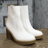 Universal Thread Jenna Platform Boots with Memory Foam Insole Off White 6M