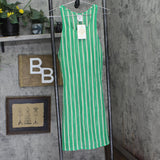 Becca Womens Standard Cabo High-Neck Dress Cover Up Swim Emerald Green L