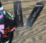 Carmen Marc Valvo Womens Ruched One Piece Swimsuit C5P529 Organic Bloom Black 4