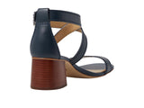 Michael Michael Kors Womens Ashton Cross Cross Block Heel Sandals Navy Blue 10M