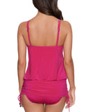 Magicsuit Womens Susan Allover Slimming Swim Dress One Piece Ruby Red Pink 16