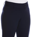 Rafaella Womens Plus Size Curvy Fit Bootcut Pants with Pockets Navy Blue 18W