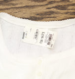 Epic Threads Girls Textured Henley Shirt Top 100201319GK Bright White L (14/16)