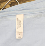 Auden Womens Variegated Ribbed Long Sleeve Pajama Top 94645637 Light Blue S