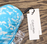 Womens Printed V-Notch Bandeau One-Piece Swimsuit Blue Multi 6