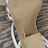 A New Day Womens Strappy Block Geometric Heels` Cream Off White 8M