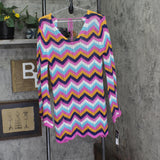 Miken Juniors Chevron Dress Swim Cover Up ID008 Pink Multi M