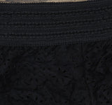 American Rag Cie Tiered Laser-Cut Faux-Suede Cropped Shorts Classic Black M