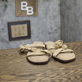 Universal Thread Ridge Buckle Strappy Slide Sandals 94822847 Taupe Brown 7M