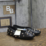 A New Day Sammie Studded Ballet Flats 94462300 Black / Silver 7M