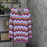 Miken Juniors Chevron Dress Swim Cover Up ID008 Pink Multi M