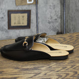 Alpine Swiss Erin Womens Flat Mules Loafers Round Toe Blackless Black 7M