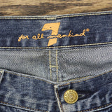 7 For All Mankind Womens Distressed Flared Jeans 167057a0d111e4 Blue Wash 31