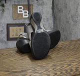 JBU Womens Alyssa Wedge Sandal B3ALA19 Gray Shimmer 8M