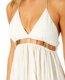Ibiza By Anne Cole Jewel Maxi Dress With Spaghetti Straps Gardenia White S