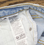 Levi's Womens Ribcage Straight Full Length Jeans Button Fly All Alone Blue 24x32