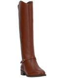 On 34th Womens Firesse Riding Boots 10019685500 Cognac Leather Brown 5.5M