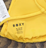 Roxy Womens Tiki Triangle Tie-Back Bikini Swim Top 52038270405 Yellow XL