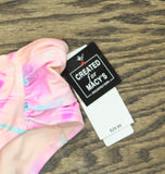 Salt + Cove Trendy Plus Size Tie-Dye Side-Tab Bikini Bottom Pink Wave Multi 2X