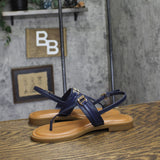 Tommy Hilfiger Womens Cruman Emblem Sandals TWCRUMAN Dark Blue 6.5M