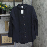Cotton On Cotton Swing Beach Shirt Cover-Up Womens Swim Washed Black S