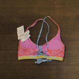 Roxy Womens Bikini Swim Padded Top 434002025-MUL-S Multi Blue S