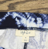Style & Co. Knit Tie-Dye Pull-On Leggings 100146261MS Navy Blue XL