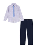 Tommy Hilfiger Plaid Shirt Tie & Pants 3 Piece Formal Set Orchid Pink Multi 4