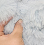 Wild Fable Womens Fuzzy Short Faux Fur Jacket 94774786 Dewdrop Aqua Blue M