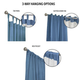 Thermalogic Topsions Room Darkening Curtain Panel Pair 2-Piece Blue 40x84