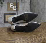 On 34th Women Glitter Aatira Tulip Booties 10019682200 Silver Glitter 5.5M