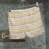 Aqua Lined Crochet Knit Shorts YCGP5912 Brown Multi S