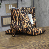 A New Day Tigris Block Heel Ankle Boots 94568629 Tiger Print Black Multi 8.5M