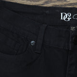 DG2 by Diane Gilman Womens Classic Stretch Embroidered Cropped Jeans Black 12P